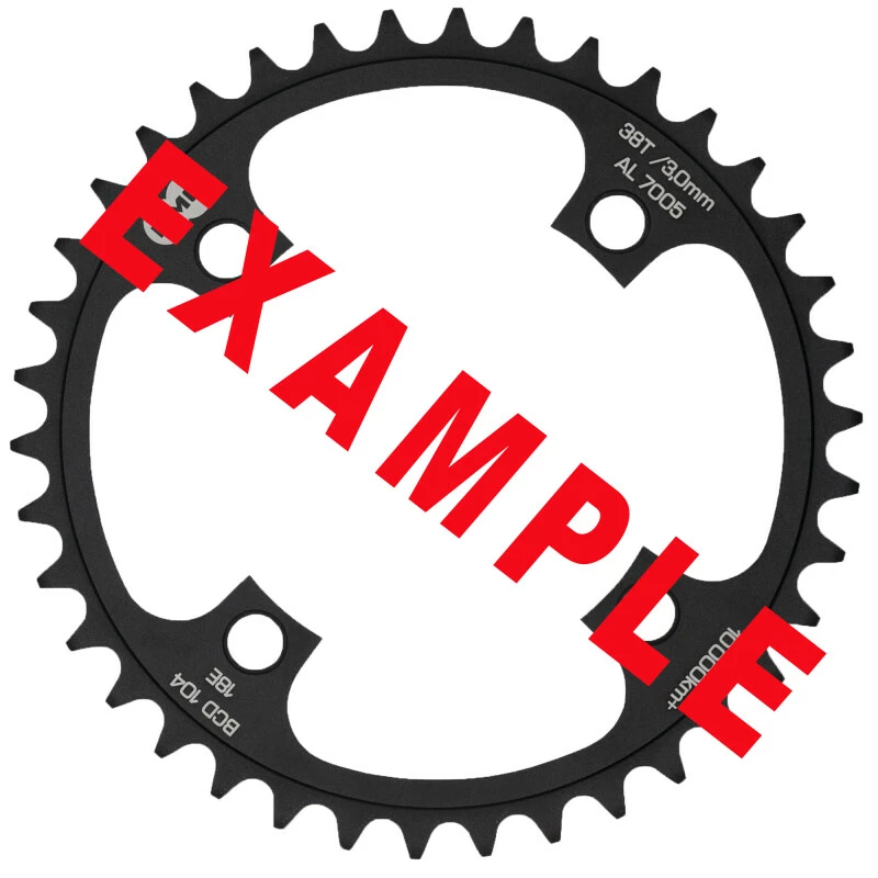 KMC Kettenblatt Front, 38T, 11/128", BCD 104mm, Flat, Black 1 KMC Kettenblatt Front, 38T, 11/128", BCD 104mm, Flat, Black