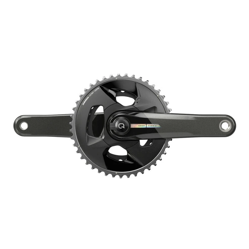 Quarq Power Meter Crankset Spindle Force AXS Wide 2x DUB Black/iridescent 165mm/43/30t 1 Quarq Power Meter Crankset Spindle Force AXS Wide 2x DUB Black/iridescent 165mm/43/30t