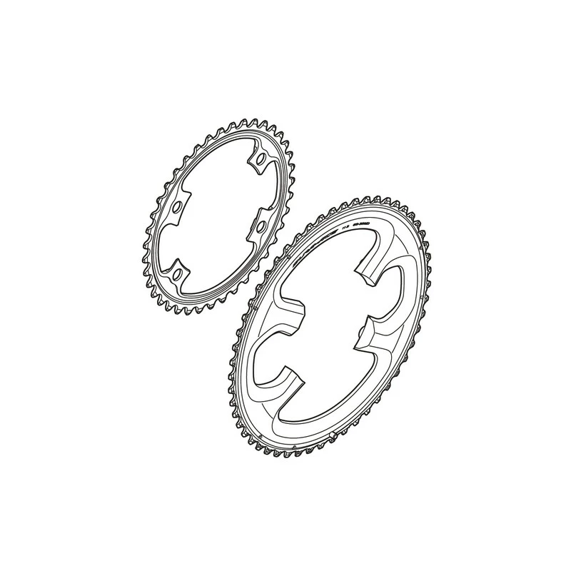 Shimano Dura Ace 16 Kettenblatt 52 Zähne, Y-1N2 98110 FC-9000, 11-fach 1 Shimano Dura Ace 16 Kettenblatt 52 Zähne, Y-1N2 98110 FC-9000, 11-fach