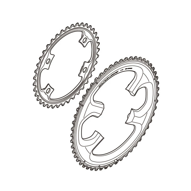 Shimano Dura Ace 16 Kettenblatt 52 Zähne, Y-1N2 98110 FC-9000, 11-fach 2 Shimano Dura Ace 16 Kettenblatt 52 Zähne, Y-1N2 98110 FC-9000, 11-fach – Bild 2