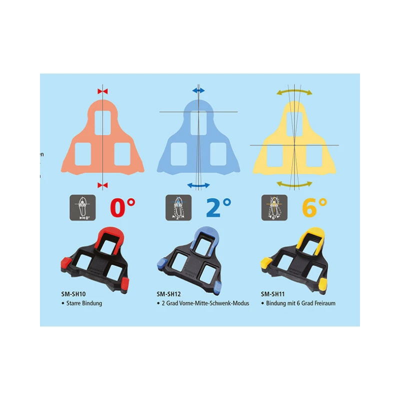 Shimano Dura Ace/Ultegra Schuhplatten SPD-SL, SM-SH11 Beweglich 6° Gelb 4 Shimano Dura Ace/Ultegra Schuhplatten SPD-SL, SM-SH11 Beweglich 6° Gelb – Bild 4