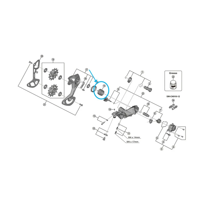 Shimano P-Spannungskit RD-M9100 1 Shimano P-Spannungskit RD-M9100