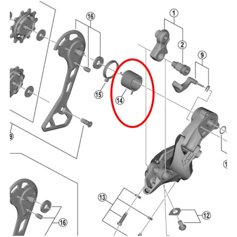 Shimano P-Spannungskit RD-M9100 3 Shimano P-Spannungskit RD-M9100 – Bild 3