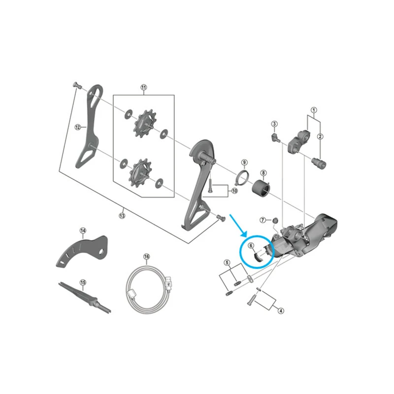 Shimano RD-R9250 Ladebuchse Abdeckung 1 Shimano RD-R9250 Ladebuchse Abdeckung