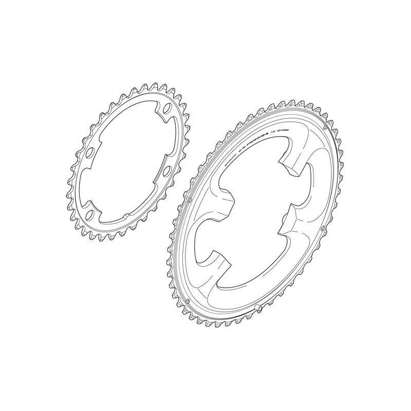 Shimano Ultegra 17 Kettenblatt 50 Zähne, Y-1P4 98060 FC 6800, 11-fach 1 Shimano Ultegra 17 Kettenblatt 50 Zähne, Y-1P4 98060 FC 6800, 11-fach