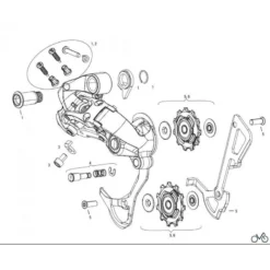 SRAM GX RD 2X10 CAGE AND PULLEY SHORT