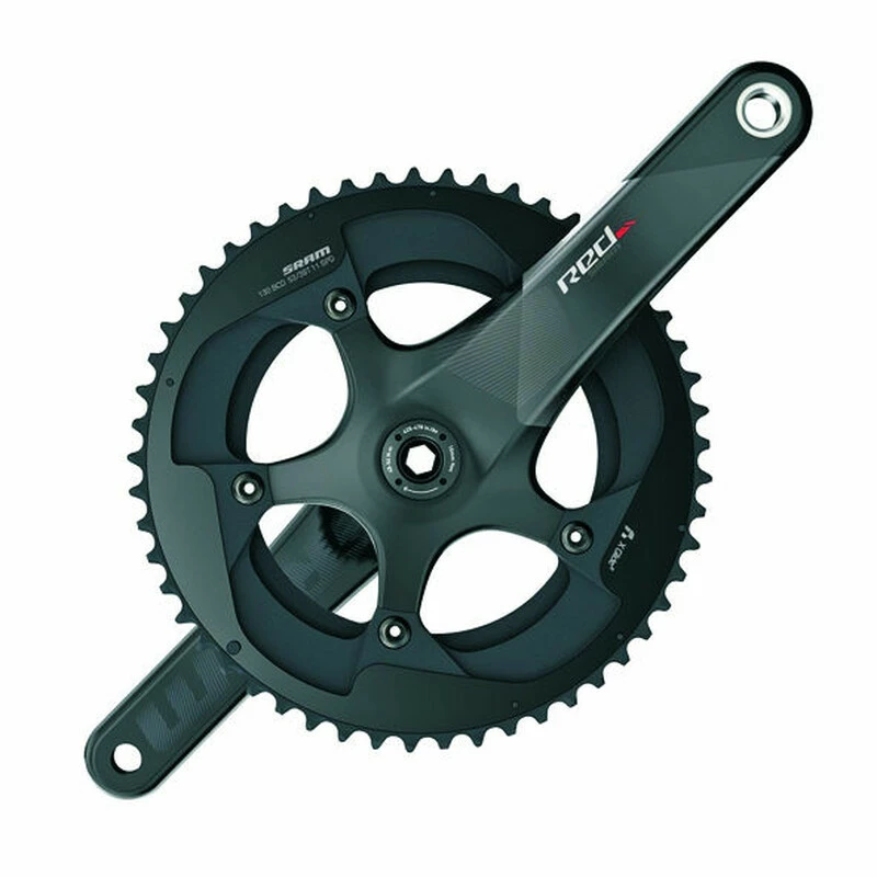 SRAM Red 20 Compact Kurbel 172.5mm 34/50, 11-fach, BB386, 110BCD, Schwarz, OHNE LAGER 1 SRAM Red 20 Compact Kurbel 172.5mm 34/50, 11-fach, BB386, 110BCD, Schwarz, OHNE LAGER