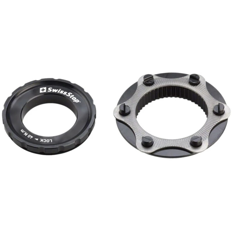 SwissStop Centerlock Adapter, Alu, Schwarz 2 SwissStop Centerlock Adapter, Alu, Schwarz – Bild 2