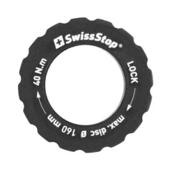 SwissStop Centerlock Lockring Road, Alu, Schwarz, 2.15mm, Bis 160mm